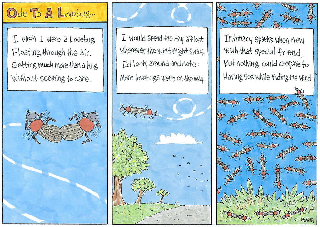 Ode to a Lovebug Editorial Cartoon by John Palamidy